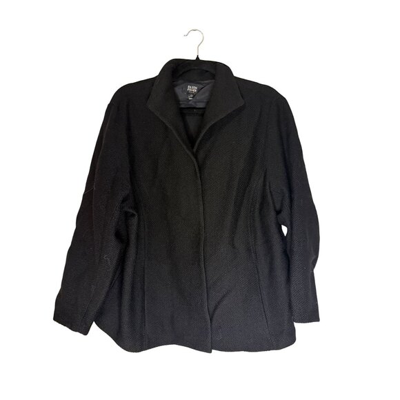 Eileen Fisher Women's Black Wool Blazer Style Waist Jacket Plus Size 1X [jb] - Picture 3 of 6